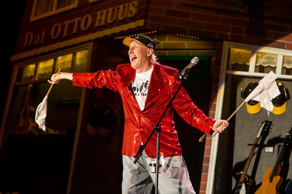 The German comedian Otto Waalkes performing live at the Stadthalle festival hall