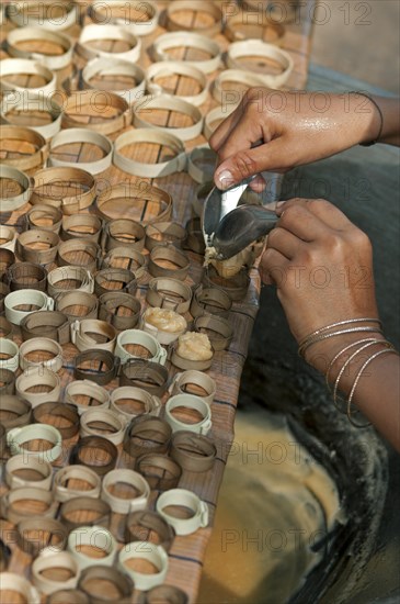 Production of traditional palm sugar candies