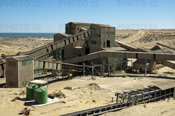Abandoned industrial site of a diamond mine