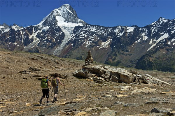 Hikers at Loetschen Pass