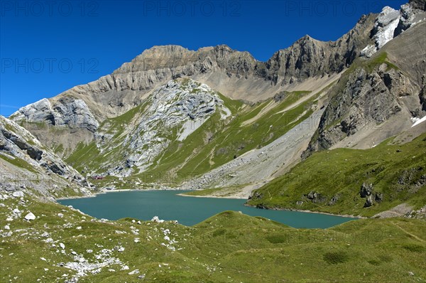 Reservoir of Sanetsch Dam