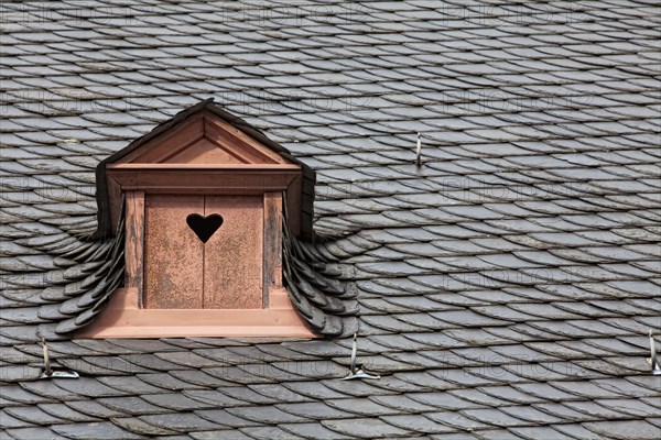 Dormer in a slate roof