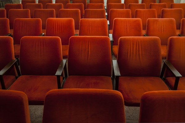 Empty rows of chairs