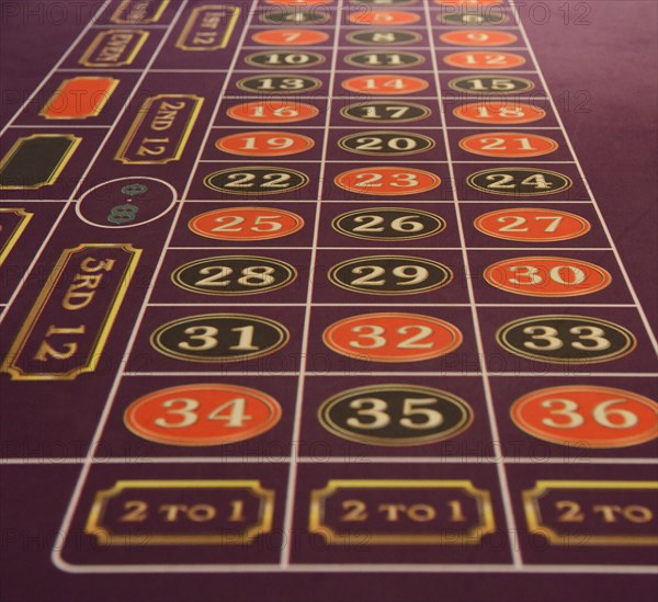 Roulette table