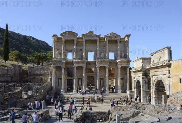 Library of Celsus and the south gate of the Agora