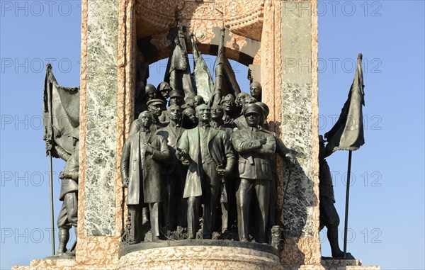 Mustafa Kemal Atatuerk with comrades