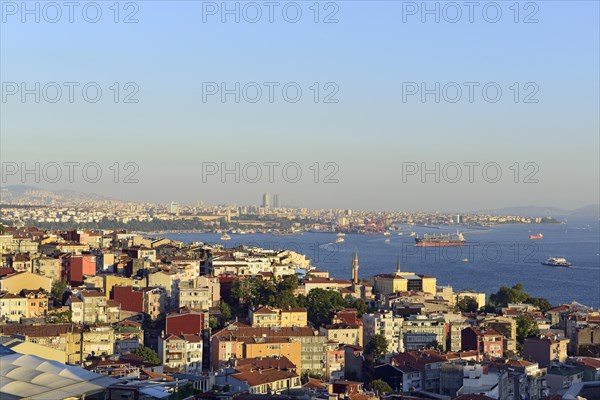 View from Beyoglu over the Marmara Sea and Ueskuedar on the Asian shore