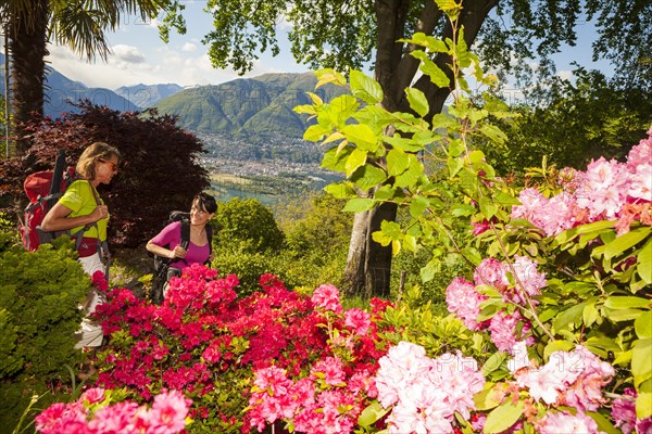 Two women hiking