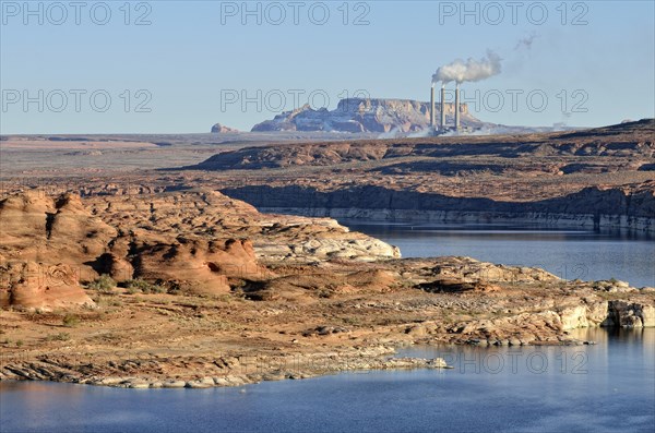 Lake Powell with a coal power plant