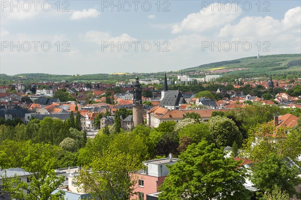 Historic centre of Weimar with the City Palace and Herderkirche Church