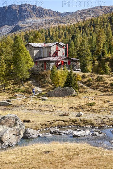 Rifugio Bosio mountain hut on the Sentiero Roma high route