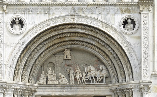 Statues above the entrance portal