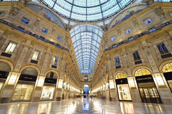 Luxury shopping arcade Galleria Vittorio Emanuele II