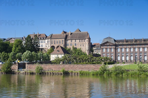 Old castle on the Marneâ€“Rhine Canal