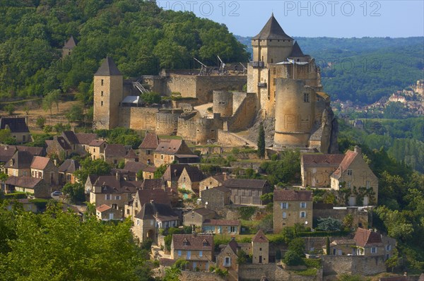 Townscape with Castelnaud Castle