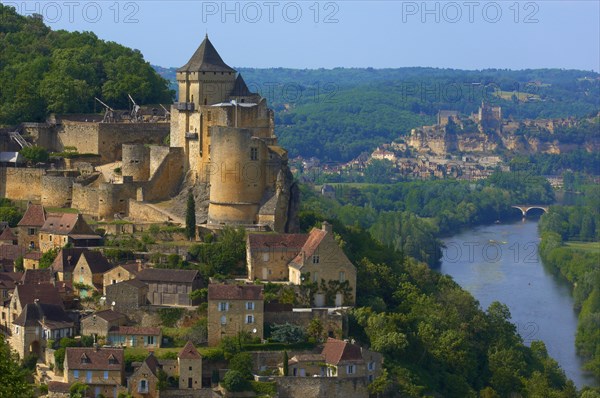 Townscape with Castelnaud Castle