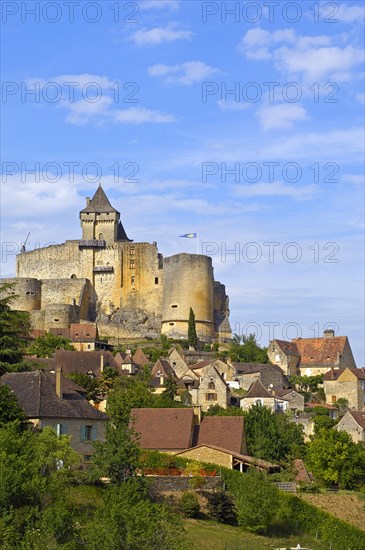 Townscape with Castelnaud Castle