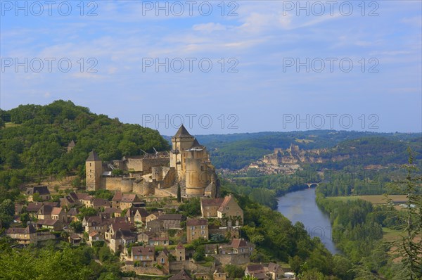 Townscape with Castelnaud Castle