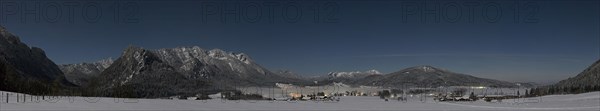 Chiemgau Alps on a full moon night