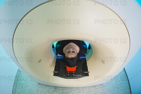 Patient lying in a computed tomography