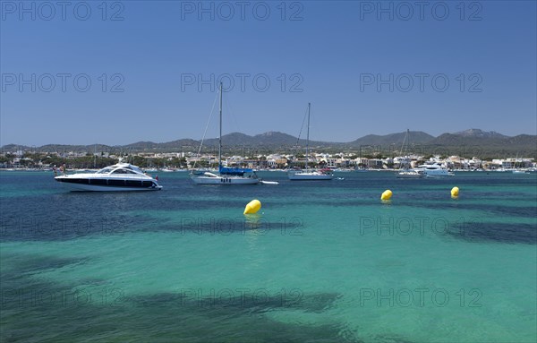 Yachts at Platja S'Arenal beach