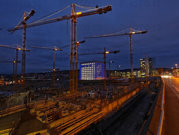 Construction site of the ECE shopping and office centre 'Milaneo' at Stuttgart central station