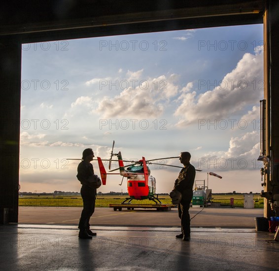 Pilots during a meeting before take-off