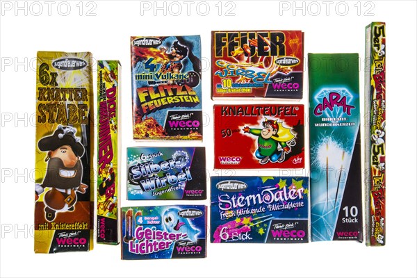 Various fireworks for children