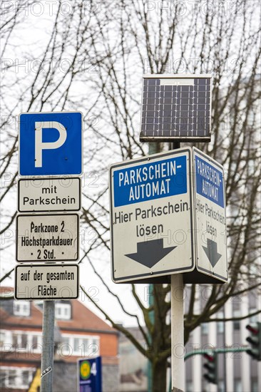 Solar powered parking ticket vending machine