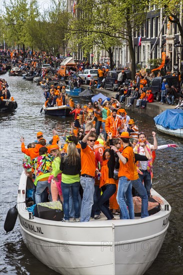 Boat parade on Queen's Day