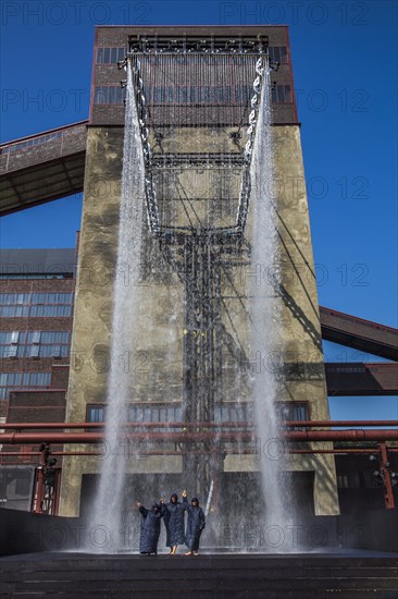 Art installation in front of the coal bunkers of the Zollverein