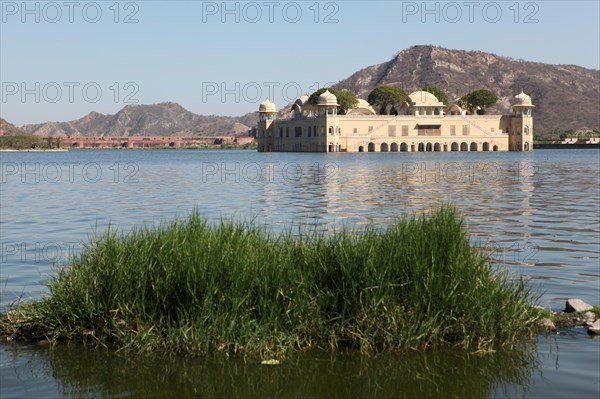 Jal Mahal Palace in the Man Sagar lake water