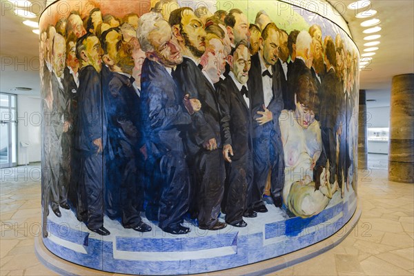 Detail of the mural 'Der Zug der Volksvertreter'
