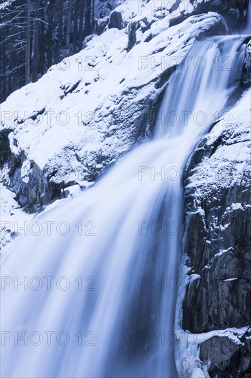 Krimml Waterfalls in winter