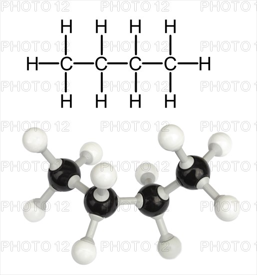 Molecular model of Butane