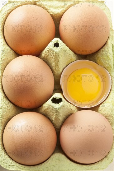 Eggs in egg carton