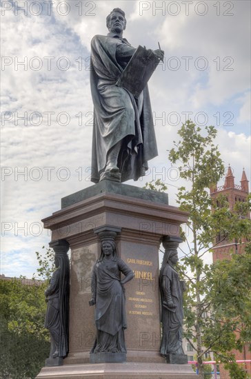 Karl FriedrichÂ Schinkel monument on Schinkelplatz square