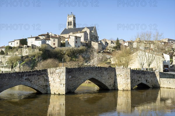 Townscape of Bellac and the Vieux Pont de la Pierre