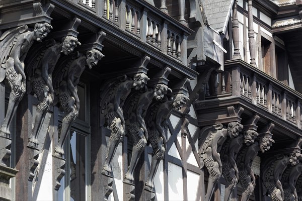 Carved devil figures
