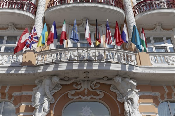 International flags on Hotel Danubius Health Spa Resort