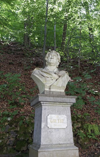 Goethe monument on the Goethe hiking trail