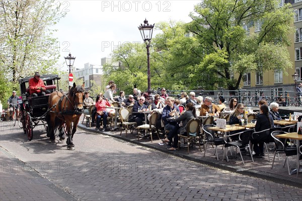 Cafe on a canal bridge