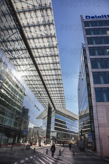 Glass facades in Neues Kranzler Eck on Kurfuerstendamm avenue