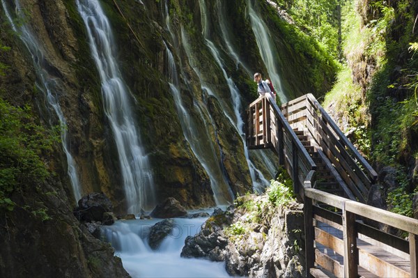 Wimbach stream and waterfalls in the Wimbachklamm gorge