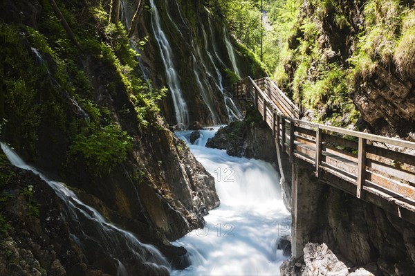 Wimbach brook and waterfalls in the Wimbachklamm gorge