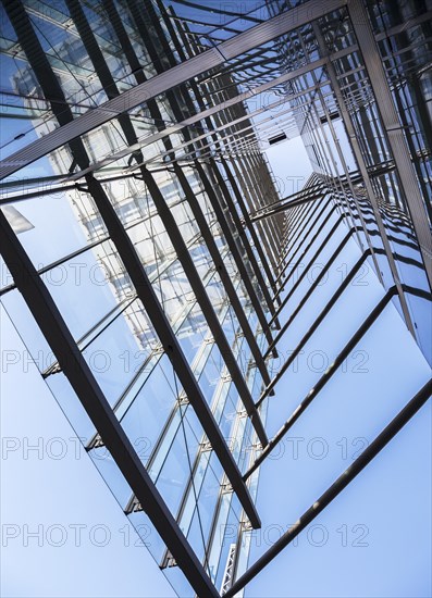 Glass facade of an office complex at Neues Kranzler Eck