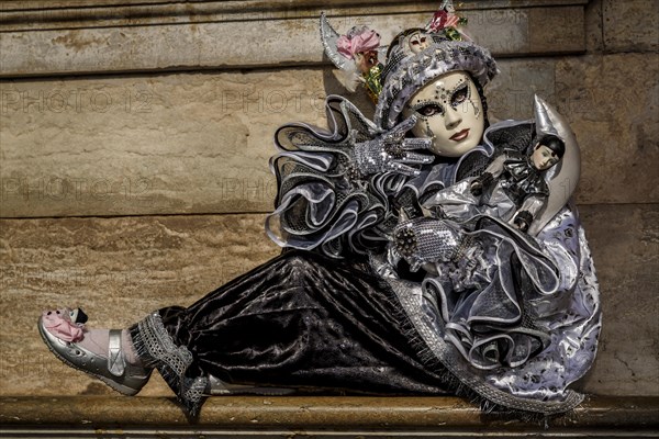 Masked woman at the Carnival in Venice