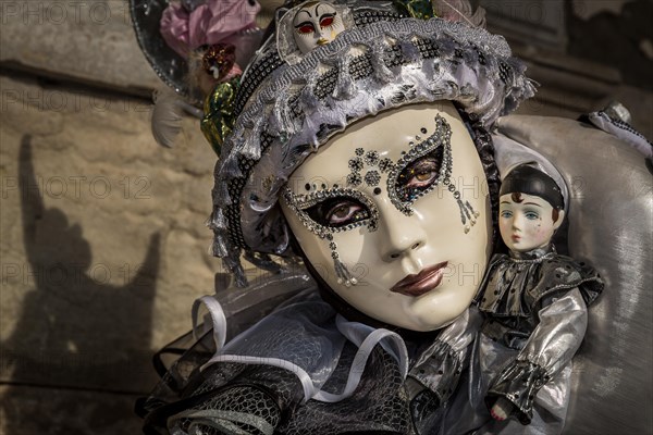 Masked woman at the Carnival in Venice