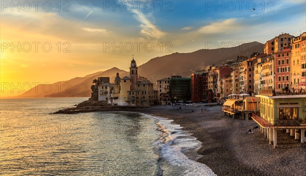 Coast and Camogli in the evening light