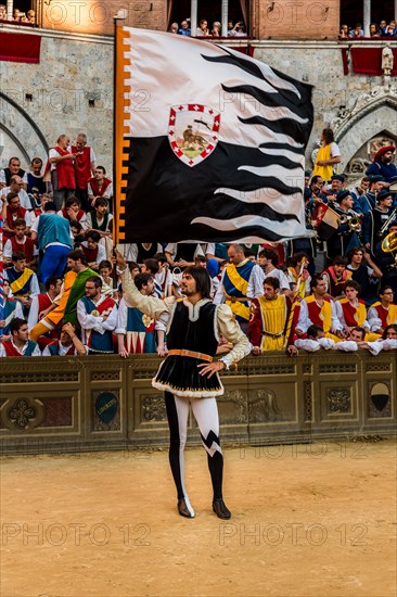 Man holding a flag